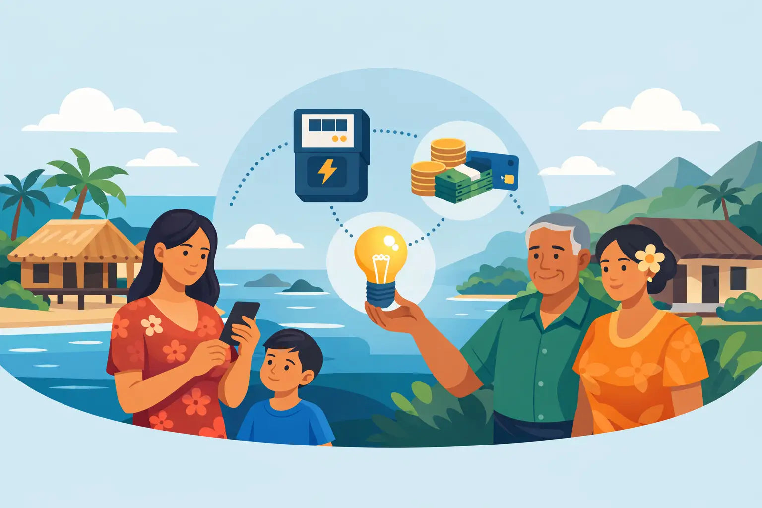 Can Relatives Receive Prepaid Electricity in Samoa?