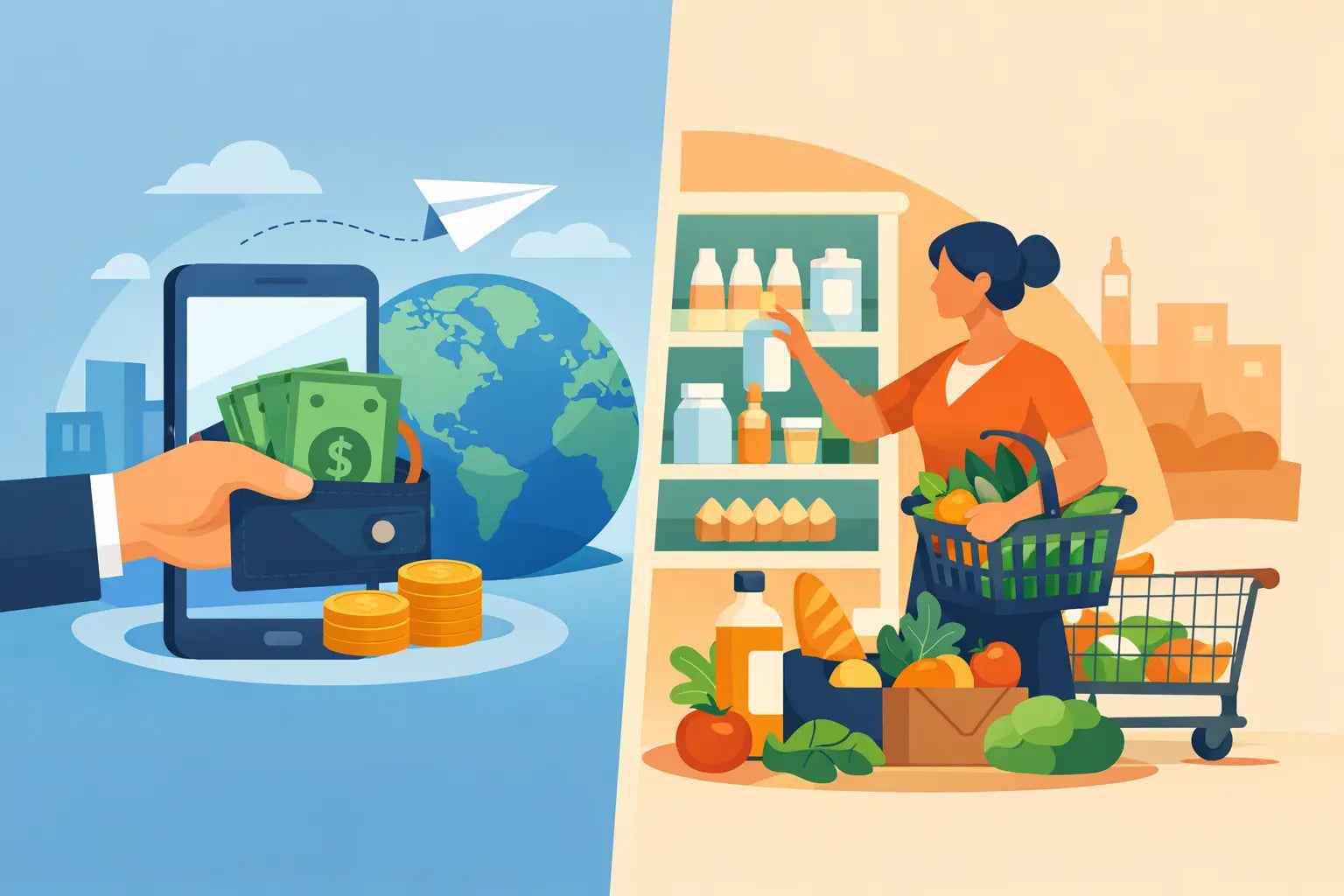 Sending Cash vs Buying Groceries for Aiga