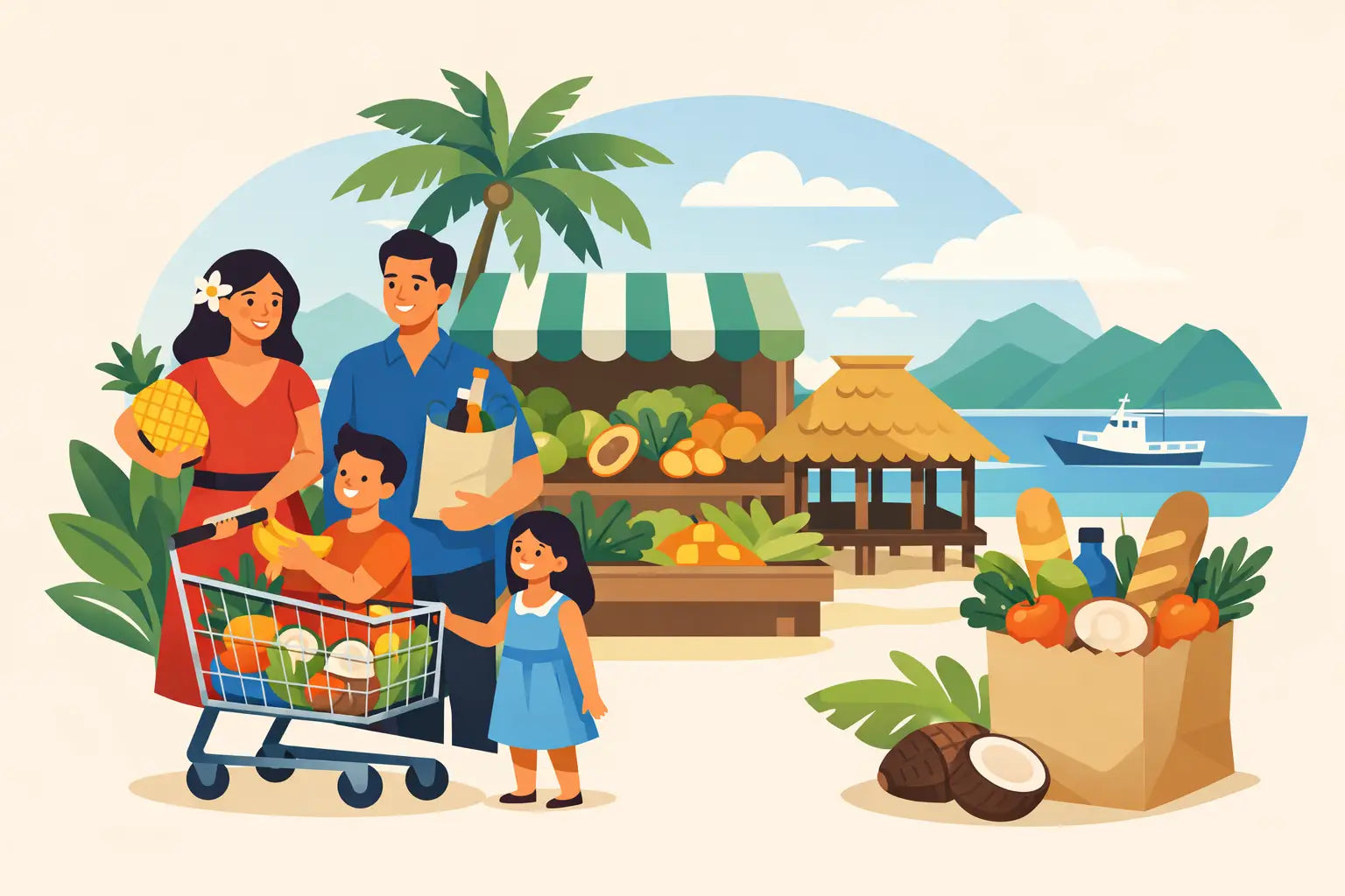 How to Buy Groceries for Family in Samoa