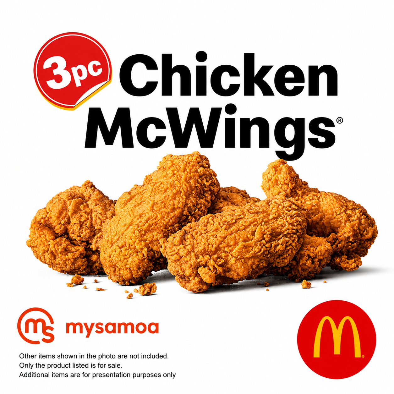 3 Pc Mighty Wings from McDonald's Apia for pickup or delivery