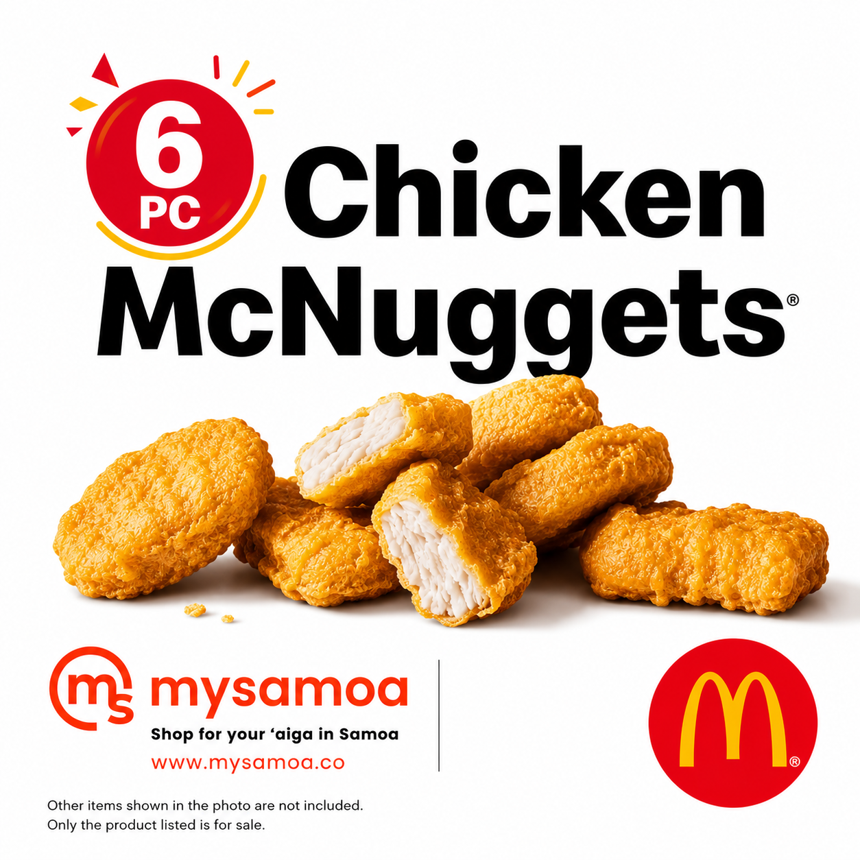 6 Pc Chicken McNuggets from McDonald's Apia pickup or delivery