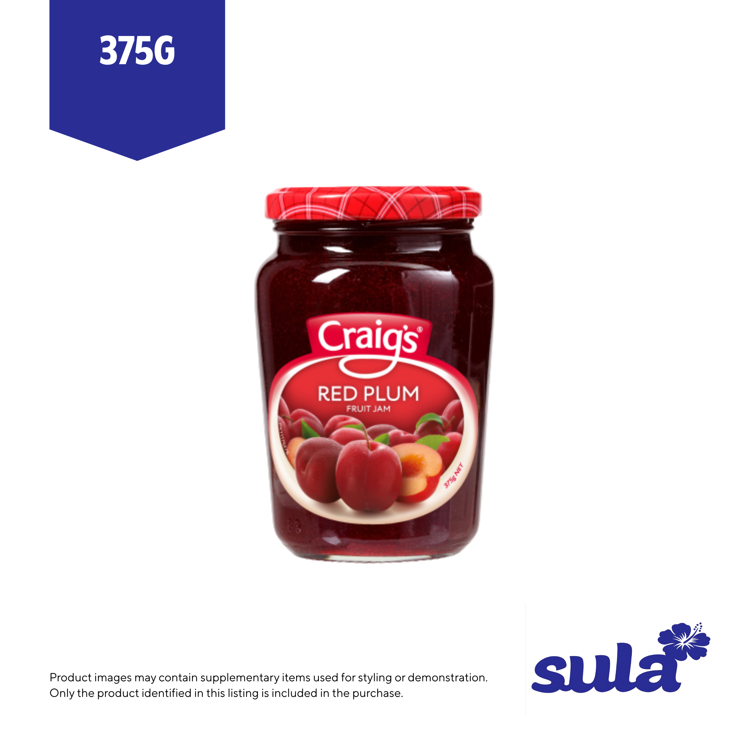 Craigs Red Plum Jam 375G - Pickup from Sula's Supermarket & Bakery – Moata'a
