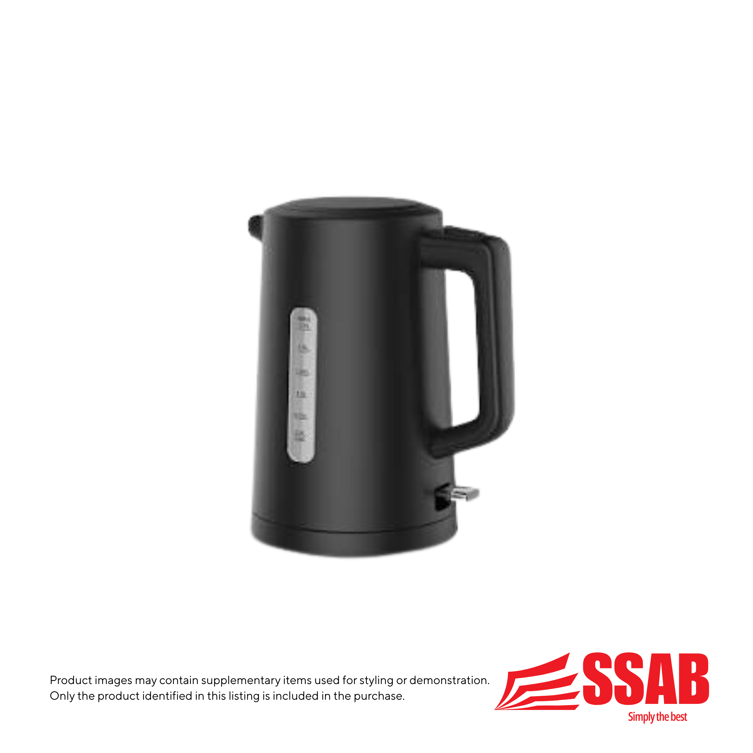 Gevi Plastic Black Kettle 1.7 liter available for pickup at SSAB Megastore Togafu'afu'a