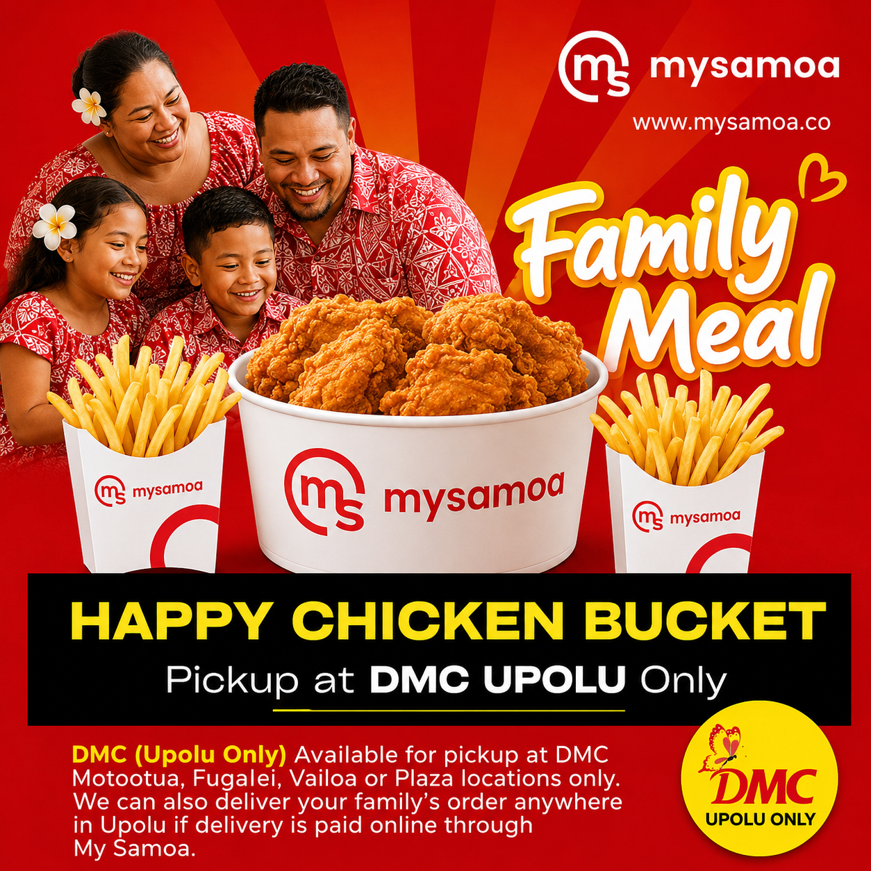 DMC Upolu Happy Chicken 10pc Bucket
