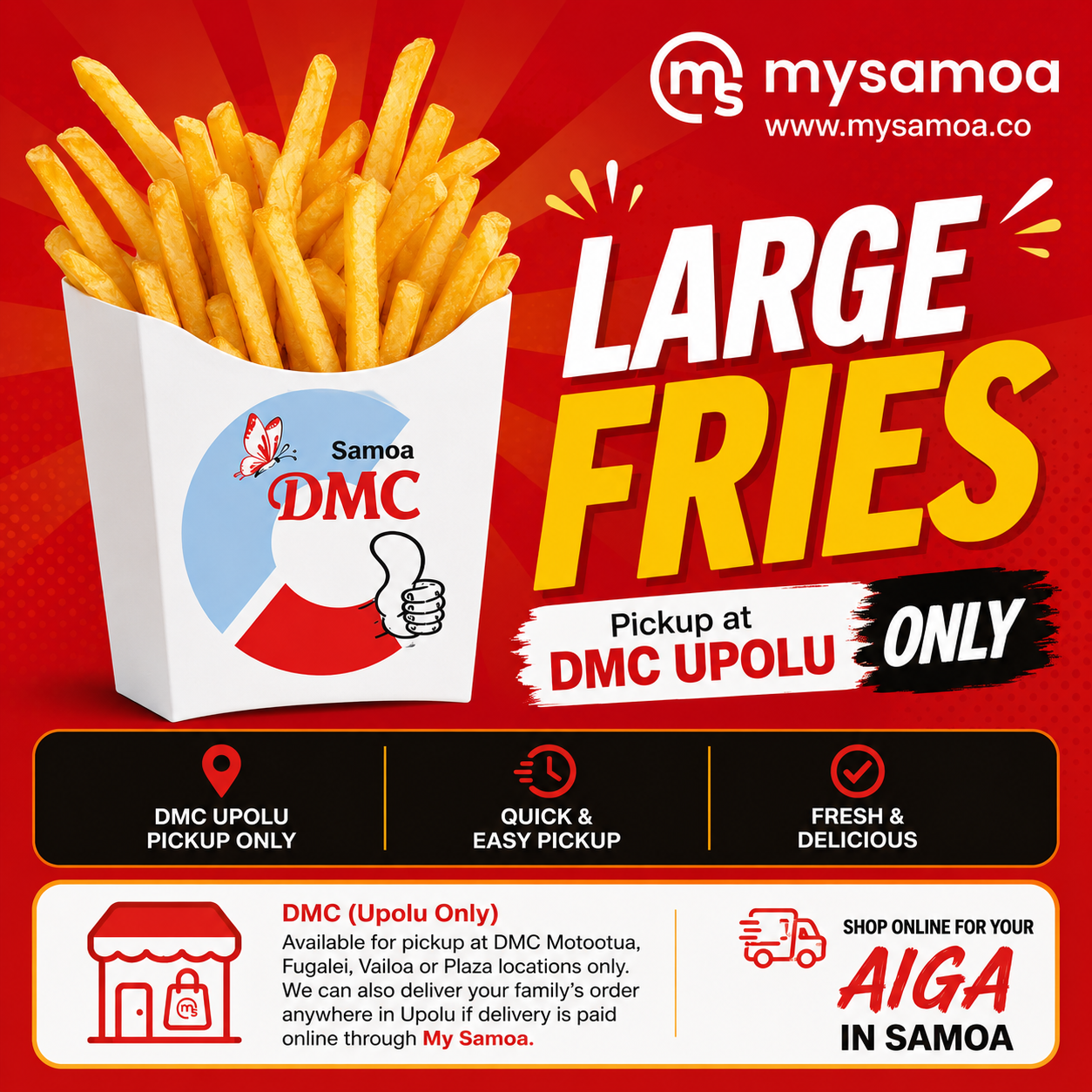 DMC Upolu Large Fries