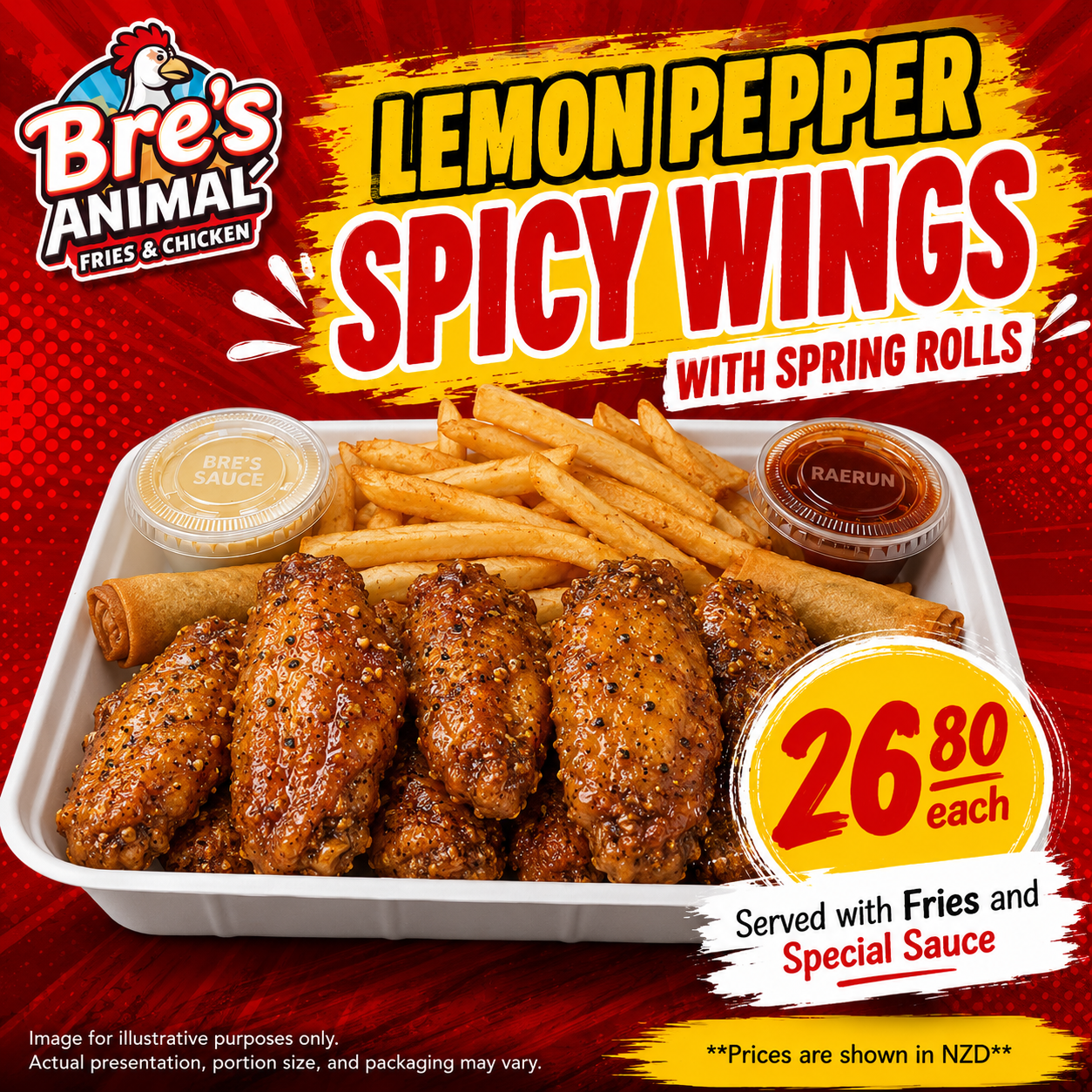 Lemon Pepper Spicy Wings
