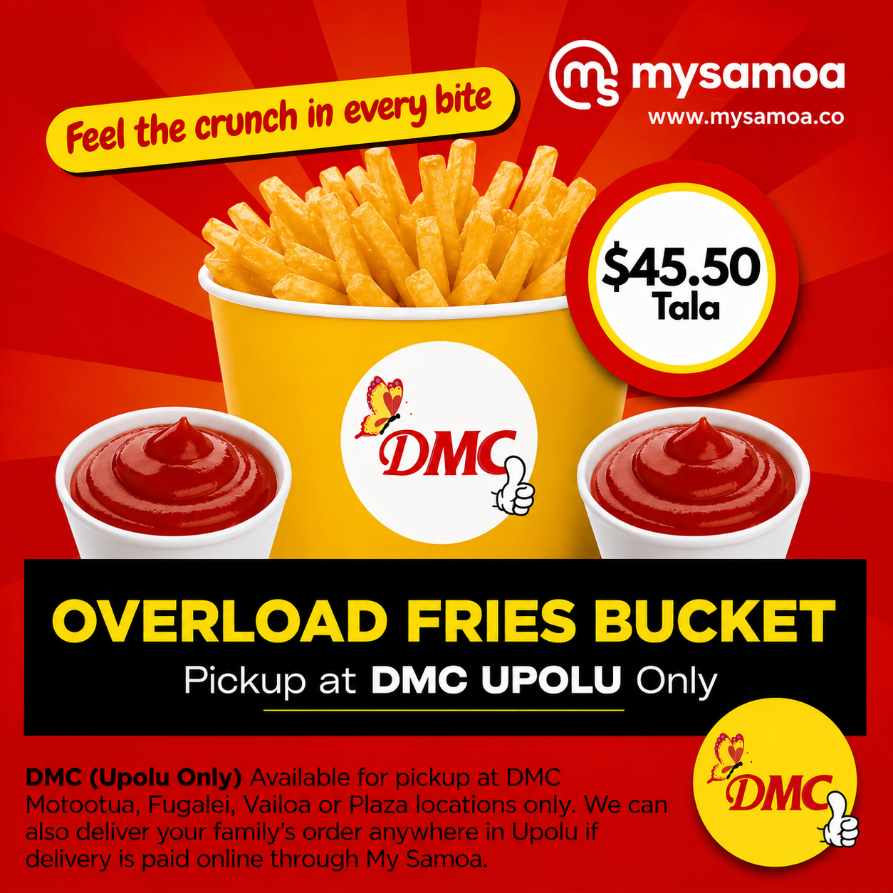 DMC Upolu Overload Fries Bucket