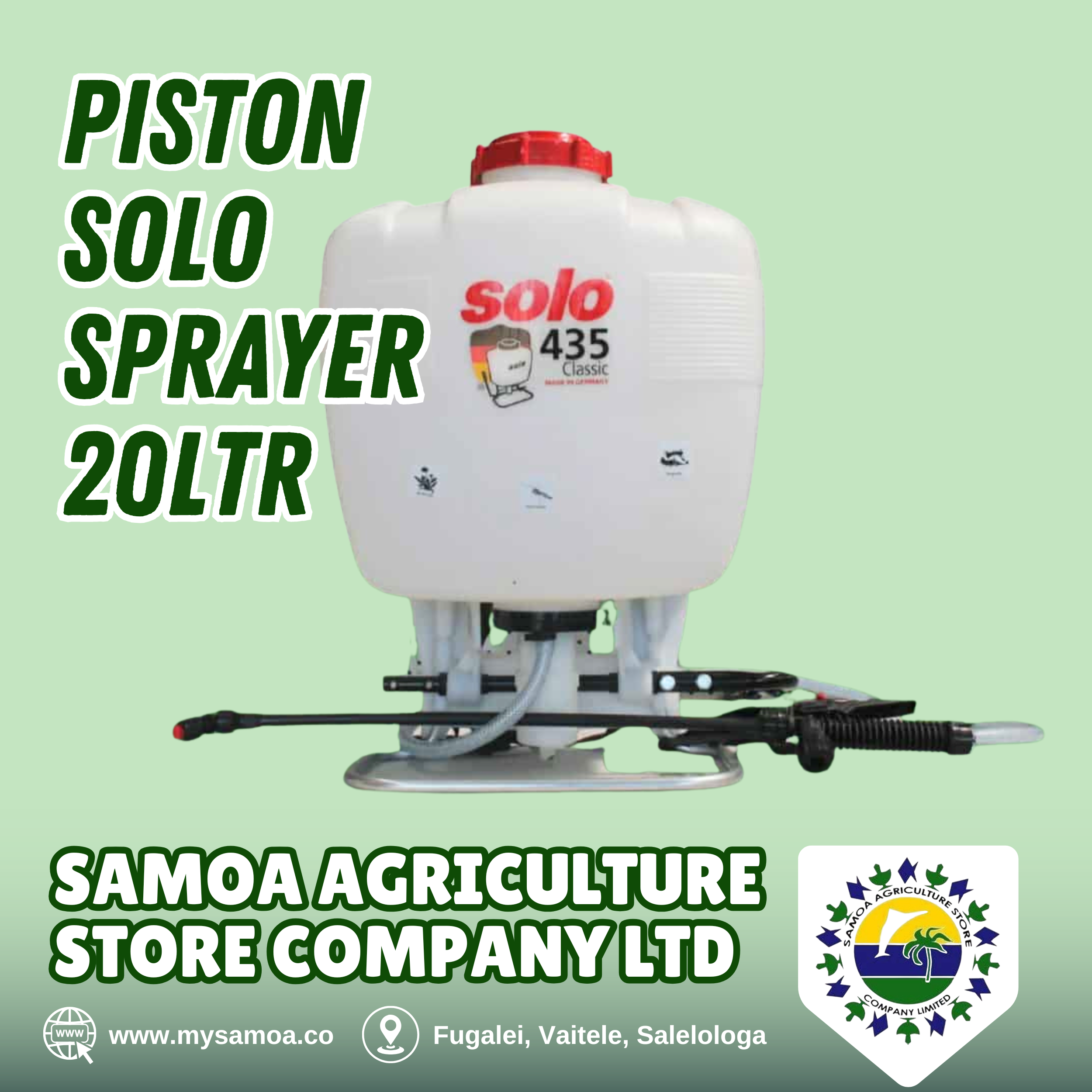 Piston SOLO Sprayer 20ltr