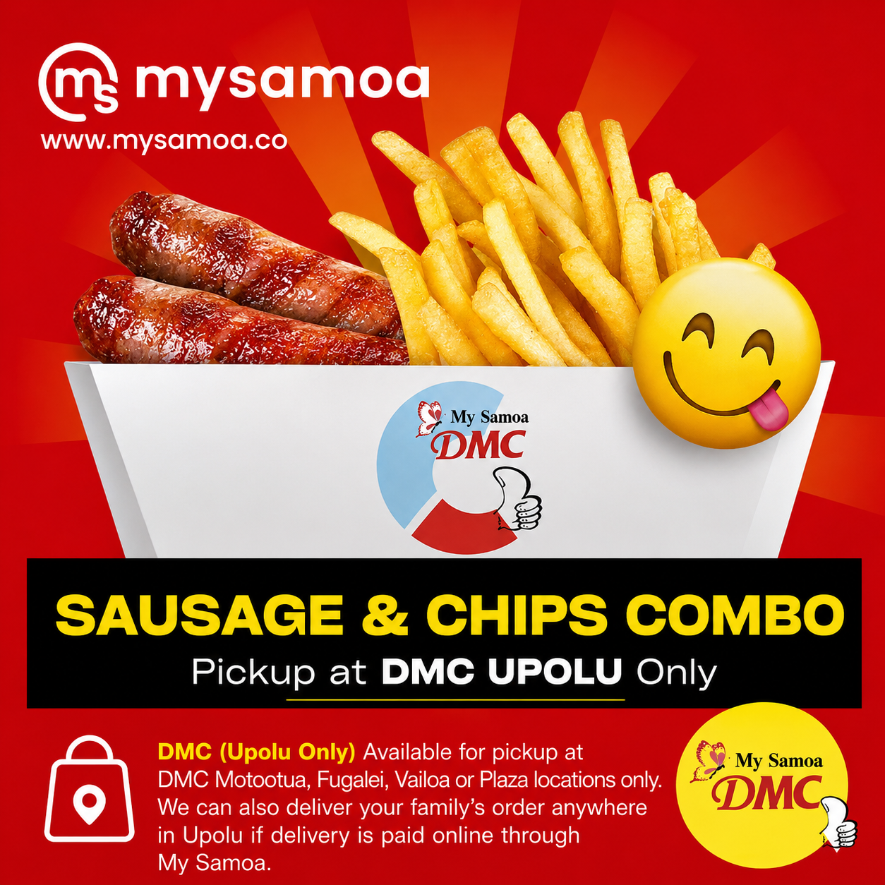 DMC Upolu Sausage & Chips