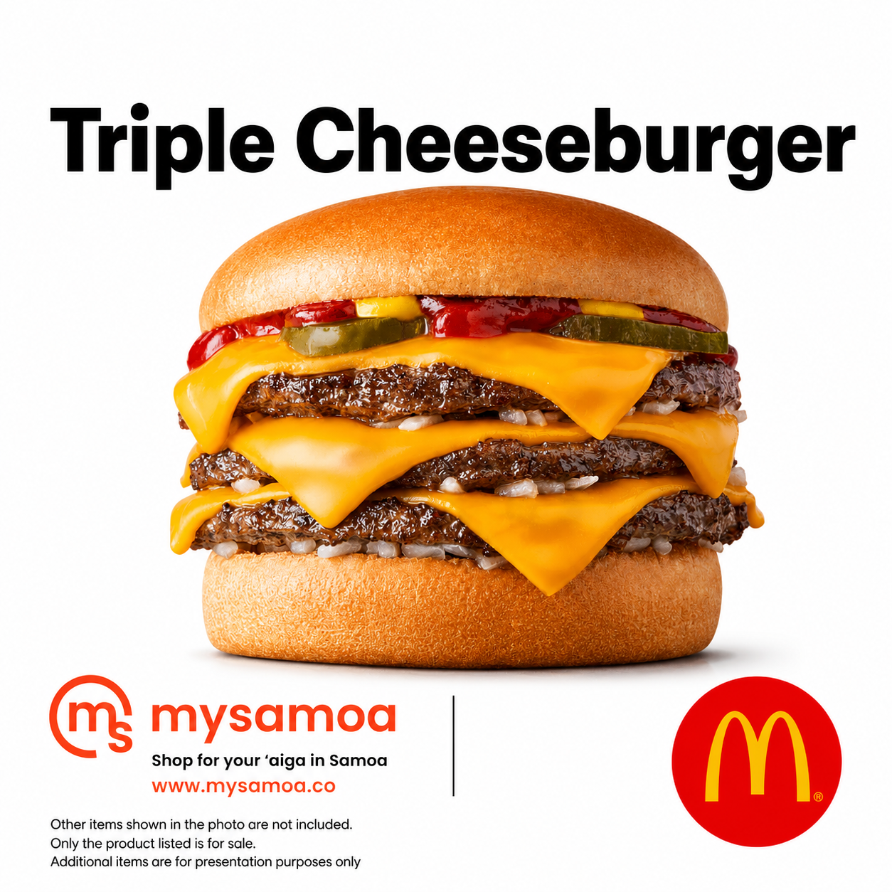 Triple Cheeseburger from McDonald's Samoa on Vaea St, Apia with online order and delivery options