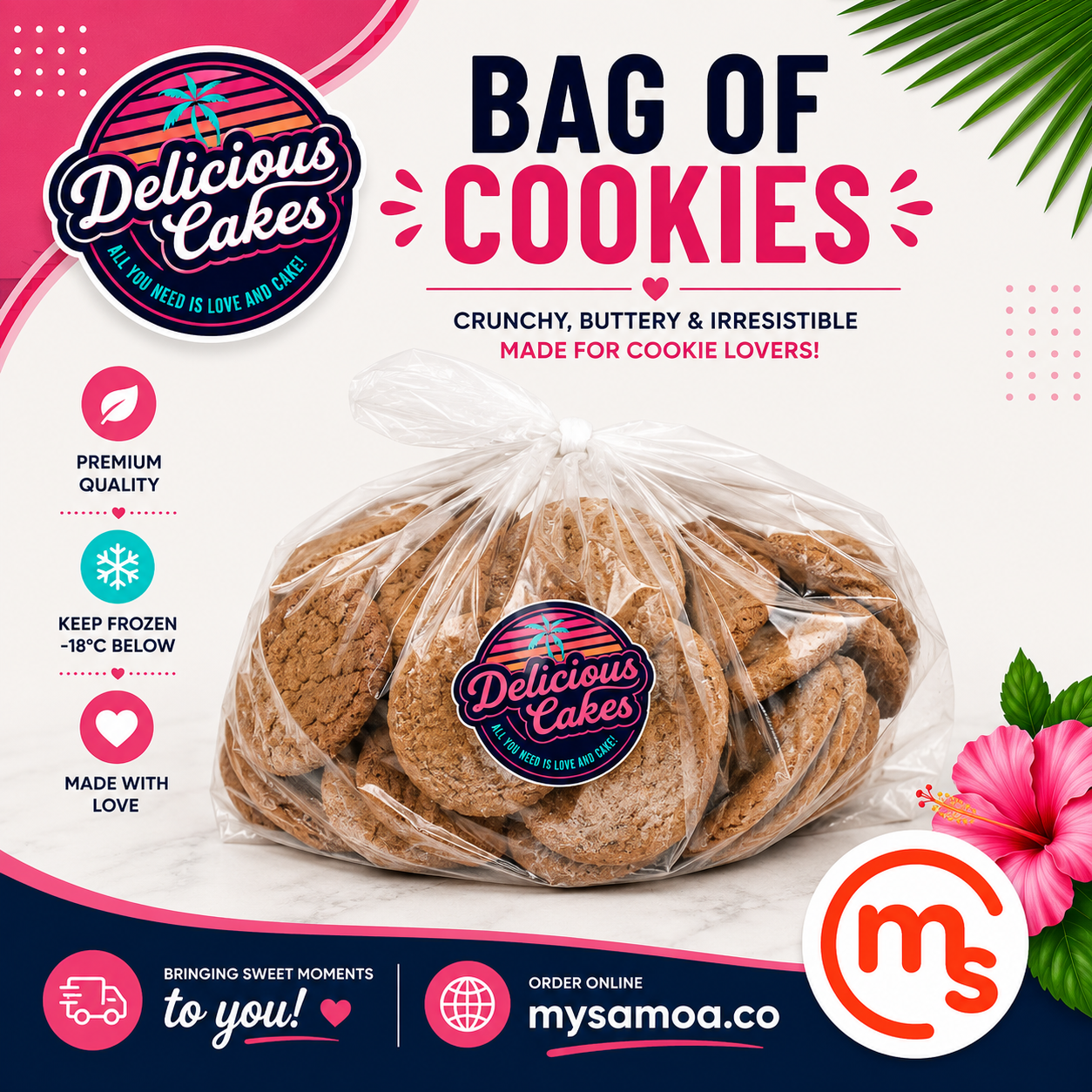 Bag of Cookies (100 Pcs) - Delicious Cakes Samoa