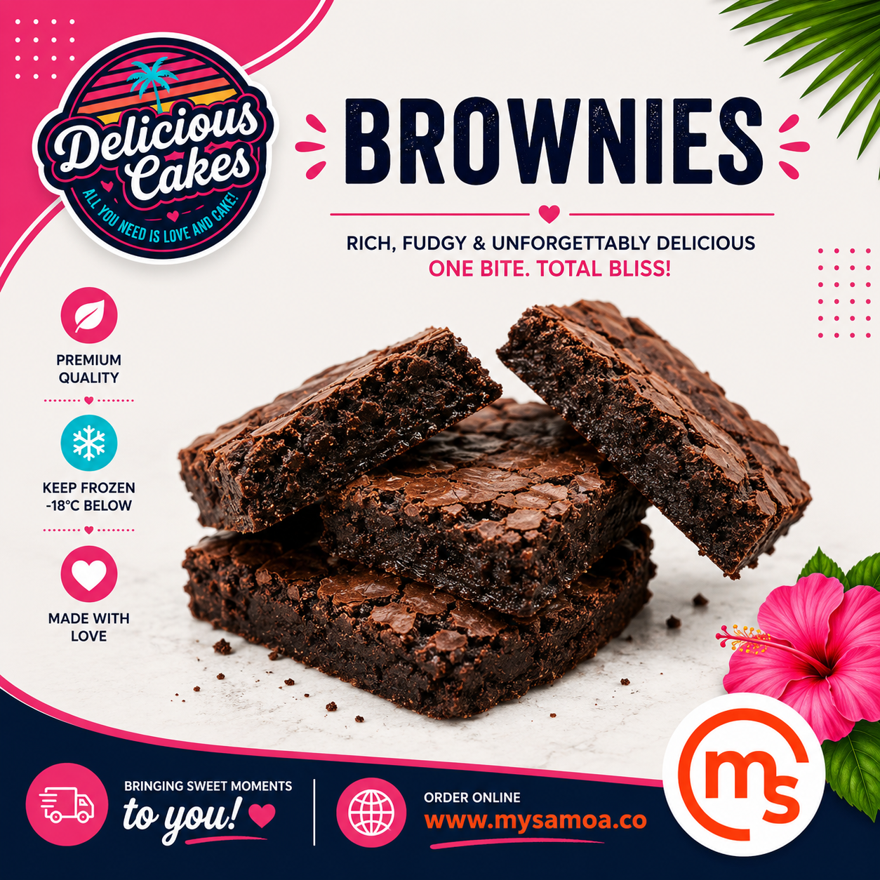 Brownies - Delicious Cakes Samoa