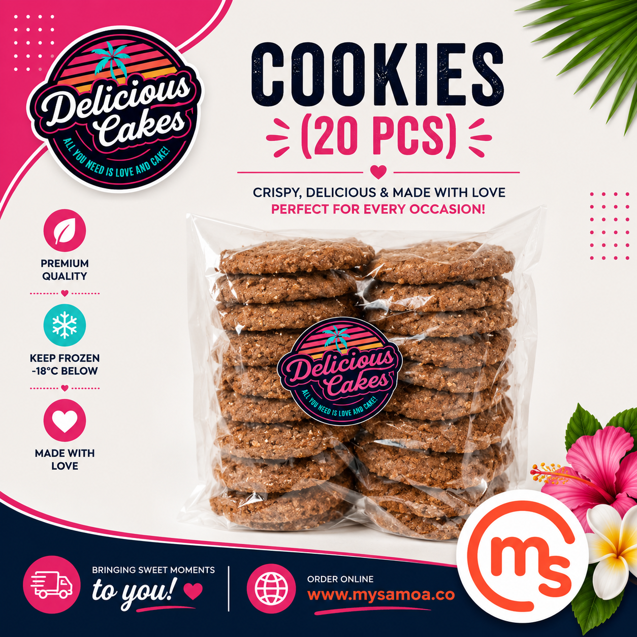 Cookies (20 Pcs) - Delicious Cakes Samoa