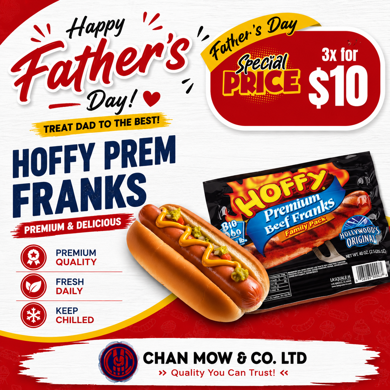 Hoffy Chicken Franks Sausages (3 for $10)