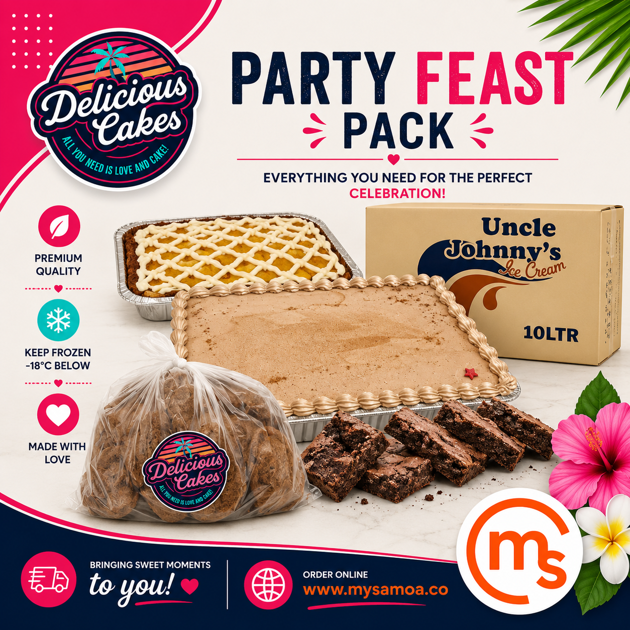 Party Feast Pack - Delicious Cakes Samoa