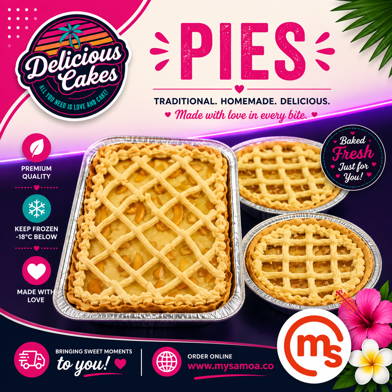 Pies - Delicious Cakes Samoa