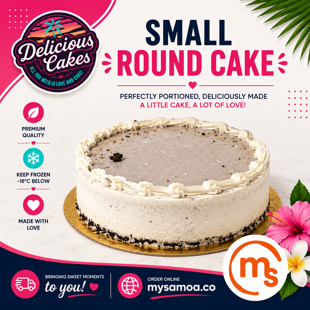 Small Round Cake - Delicious Cakes Samoa